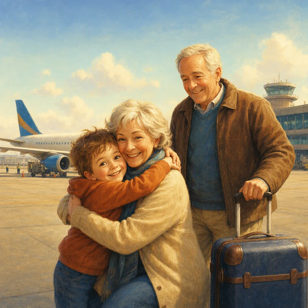 Oma und Opa wohnen weit weg