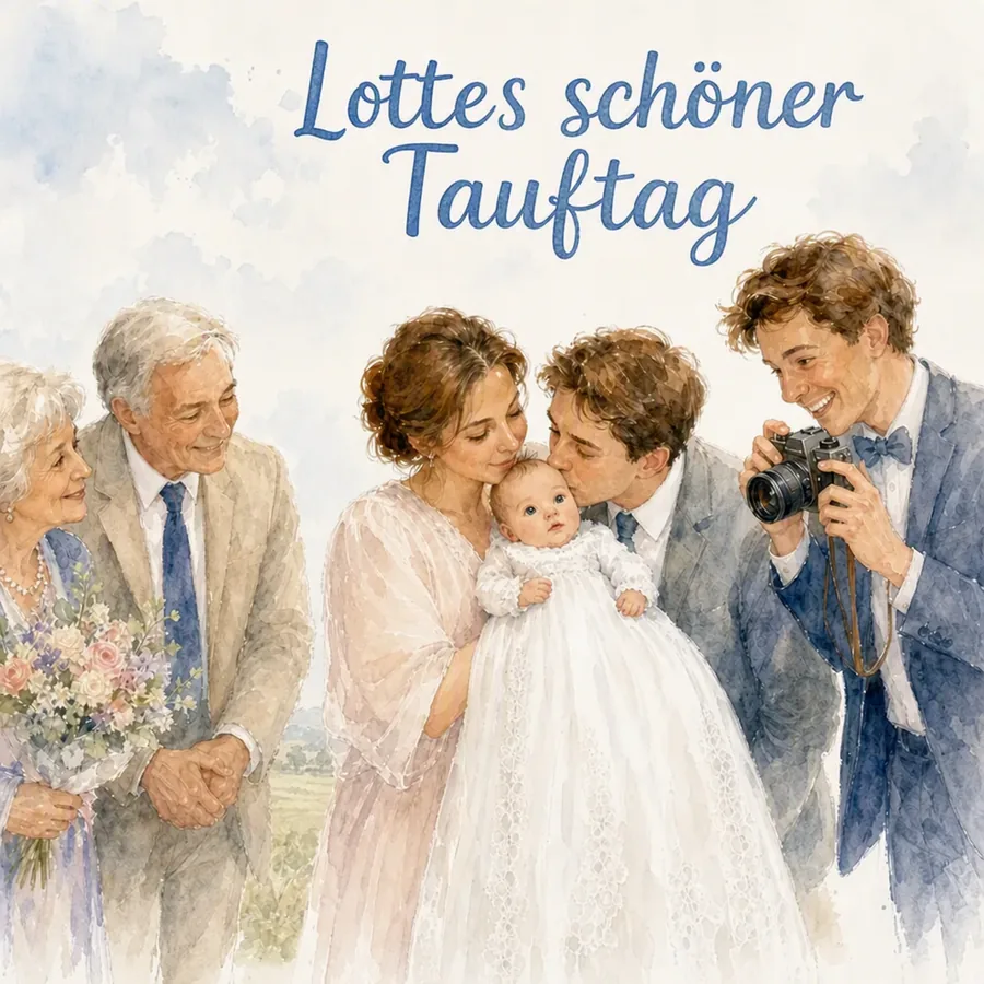 Ein Taufgeschenk mit dem Namen des Kindes