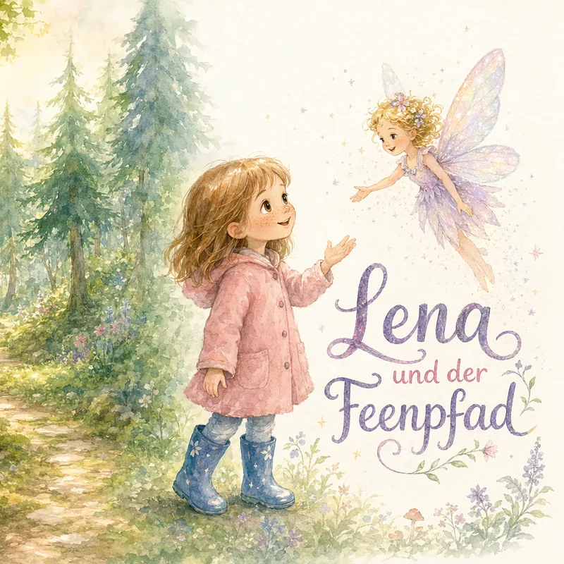 Cover van het gepersonaliseerde kinderboek Lena und der Feenpfad