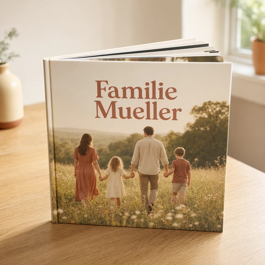 Beispiel-Cover eines Familien-Fotobuchs